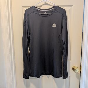Adidas Men's Medium Techfit Black Long Sleeve Shirt